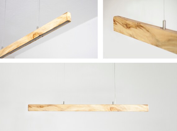 Suspended Wooden Ceiling Lamp C100 Etsy