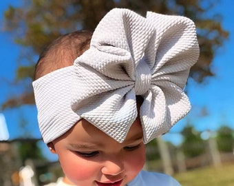 MESSY BOW HEADBANDS • Stand-up Fluffy Big Bow Headbands | Knot Free / Indention Free Comfort | Permanently Sewn Secure and Pull-Proof