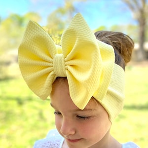 BUTTER • Signature Stand-Up Headwrap | Permanently Sewn & Pull-Proof | Big Bow Headbands | Soft and Stretchy | Big Bow Headwraps