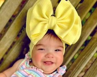BUTTER • Signature Stand-Up Headwrap | Permanently Sewn & Pull-Proof | Big Bow Headbands | Soft and Stretchy | Big Bow Headwraps