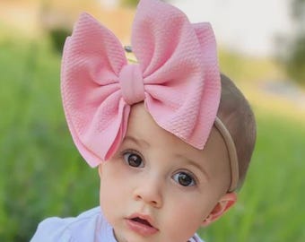 BOWS ON NYLON • Stand-up Bows | One Size Fits All | Sewn Secure | Knot Free | Permanently Sewn & Pull-Proof | Super Stretchy and Soft