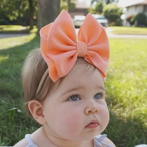 BOWS ON NYLON • Stand-up Bows | One Size Fits All | Sewn Secure | Knot Free | Permanently Sewn & Pull-Proof | Super Stretchy and Soft