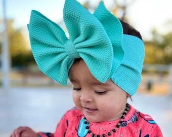 AQUA • Stand-Up Headwraps | Knot Free / Indention Free Comfort | Permanently Sewn Secure and Pull-Proof | Stretchy and Soft