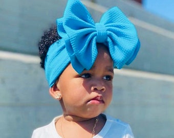BAHAMA MAMA • Signature Stand-Up Headwrap | Permanently Sewn & Pull-Proof | Big Bow Headbands | Soft and Stretchy | Big Bow Headwraps
