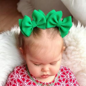50+ Colors! SKIPPER PIGGIES • Signature Stand-up Piggie Bows | Comfy & Lightweight | Sewn Secure | Quality Clip-in Bows | Set of Two