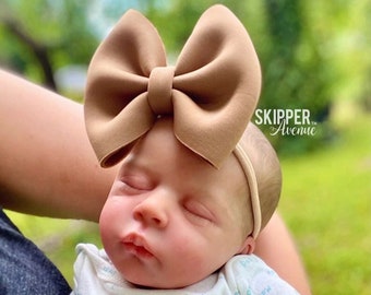 34 Colors! PUFF BOWS • Stand Up Bows | One Size Fits All | Permanently Sewn Secure | Big Bow Headbands | Knot Free Comfort