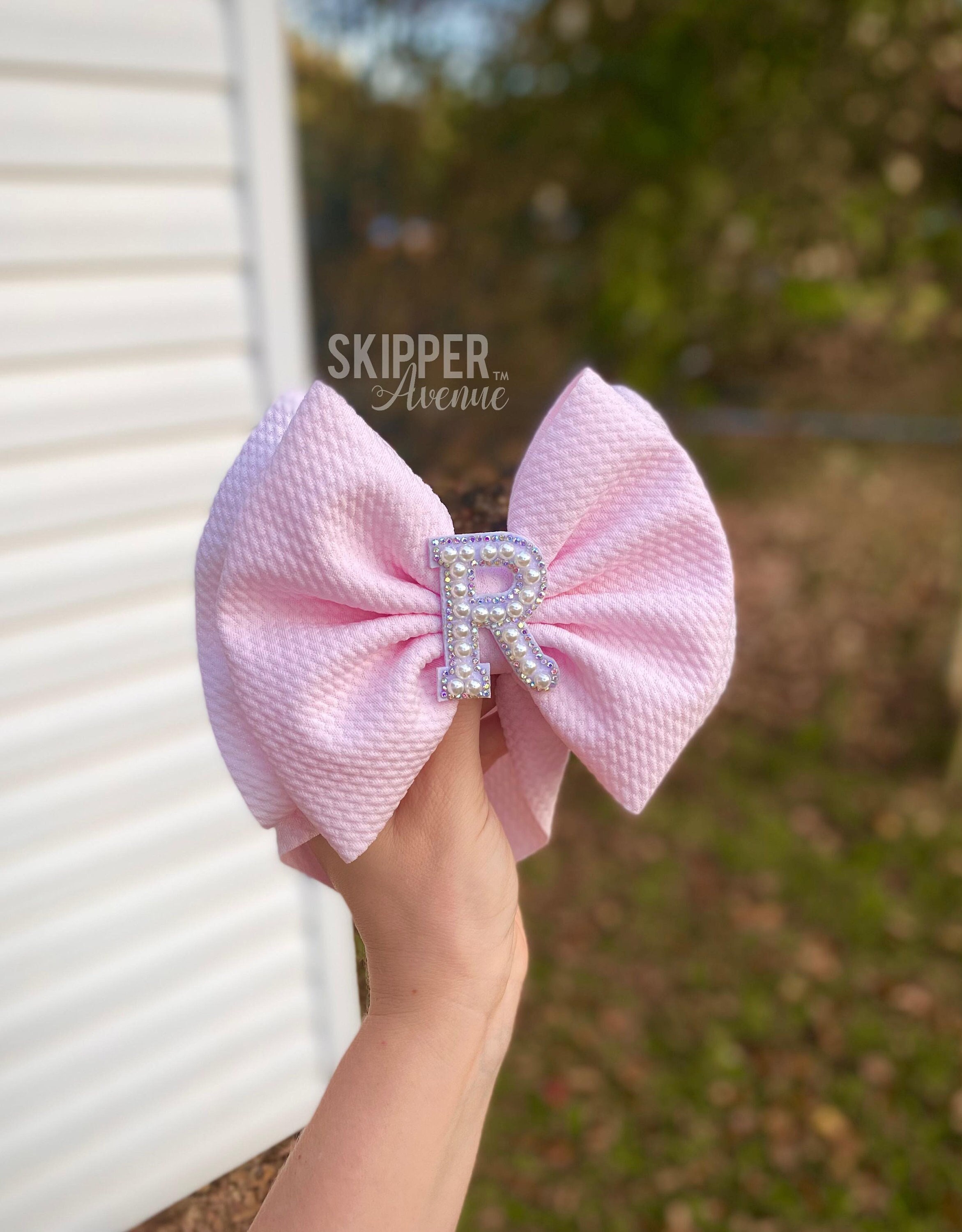 Pink Pearl Hair Bow - Etsy display picture 1
