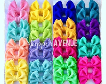 LUXE PIGGIES • Double Layer Piggies | Set of 2 Matching Bows | 3 Inch Bows | Sewn Secure | Double Layer | Quality Alligator Clip