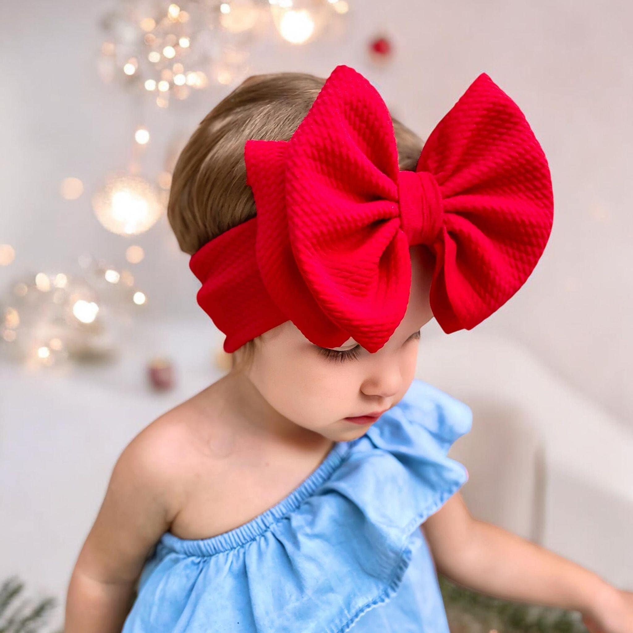 Red Velvet Bow Baby Red Headband Bow Red Velvet Baby Onesie And