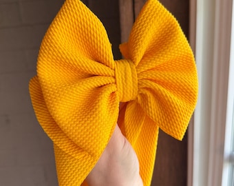 MARIGOLD • Signature Stand-Up Headwrap | Permanently Sewn & Pull-Proof | Big Bow Headbands | Soft and Stretchy | Big Bow Headwraps