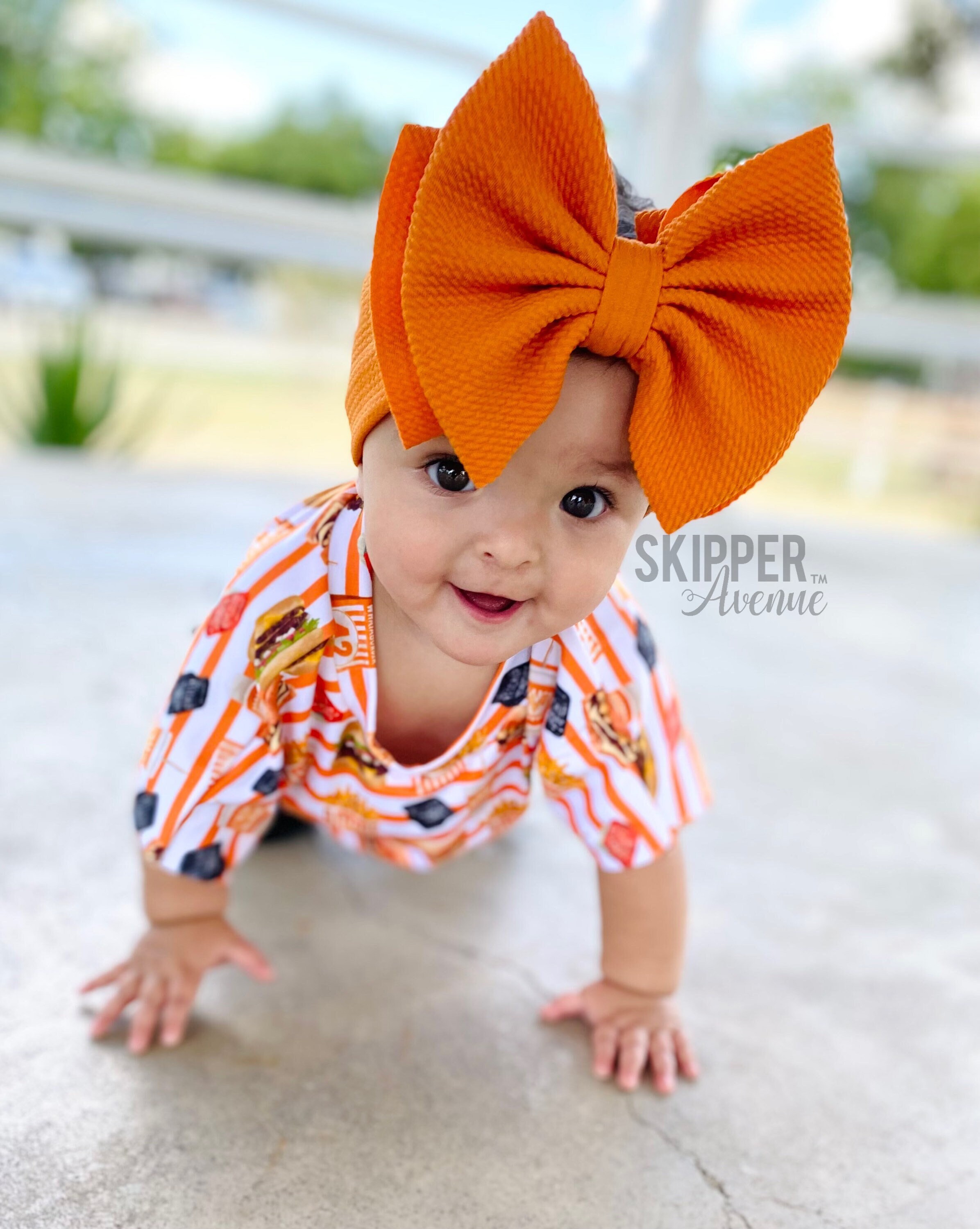Orange baby headband cheap