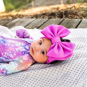 SIGNATURE BOW HEADBANDS • Sewn Secure and Pull-Proof | Custom Bow Size | Big Bows | Pull-Proof | Stretchy Soft | High Quality Handmade Bows image 3