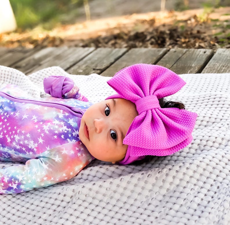 SIGNATURE BOW HEADBANDS • Sewn Secure and Pull-Proof | Custom Bow Size | Big Bows | Pull-Proof | Stretchy Soft | High Quality Handmade Bows image 3
