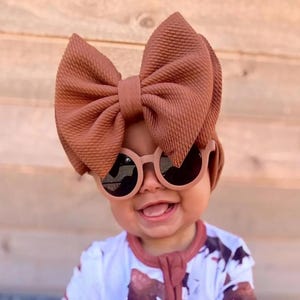 SIGNATURE BOW HEADBANDS • Sewn Secure and Pull-Proof | Custom Bow Size | Big Bows | Pull-Proof | Stretchy Soft | High Quality Handmade Bows image 9