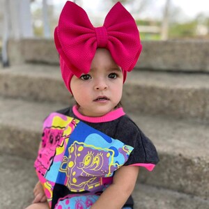 SIGNATURE BOW HEADBANDS • Sewn Secure and Pull-Proof | Custom Bow Size | Big Bows | Pull-Proof | Stretchy Soft | High Quality Handmade Bows image 12