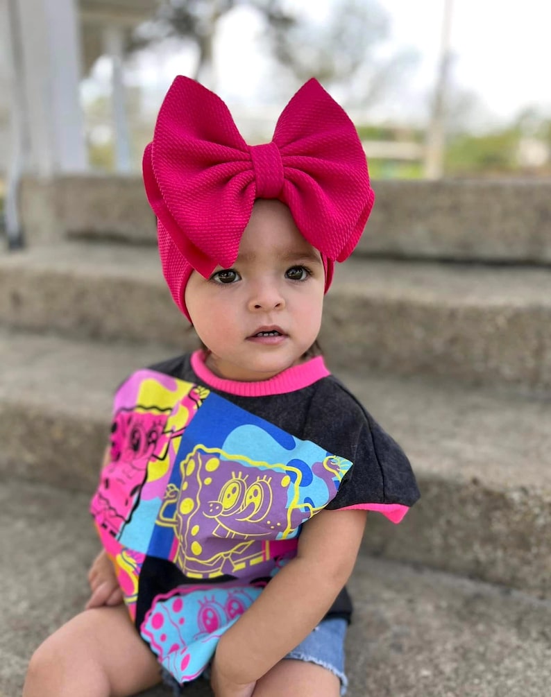 SIGNATURE BOW HEADBANDS • Sewn Secure and Pull-Proof | Custom Bow Size | Big Bows | Pull-Proof | Stretchy Soft | High Quality Handmade Bows image 12