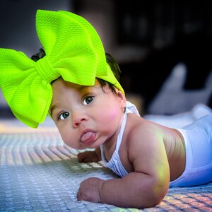 SIGNATURE BOW HEADBANDS • Sewn Secure and Pull-Proof | Custom Bow Size | Big Bows | Pull-Proof | Stretchy Soft | High Quality Handmade Bows image 10
