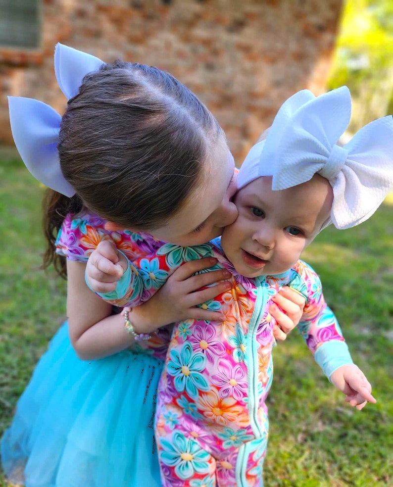 BRIGHT WHITE • Signature Stand-Up Headwrap | Permanently Sewn & Pull-Proof | Big Bow Headbands | Soft and Stretchy | Big Bow Headwraps image 7