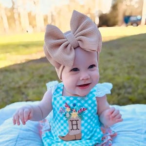 SIGNATURE BOW HEADBANDS • Sewn Secure and Pull-Proof | Custom Bow Size | Big Bows | Pull-Proof | Stretchy Soft | High Quality Handmade Bows image 5