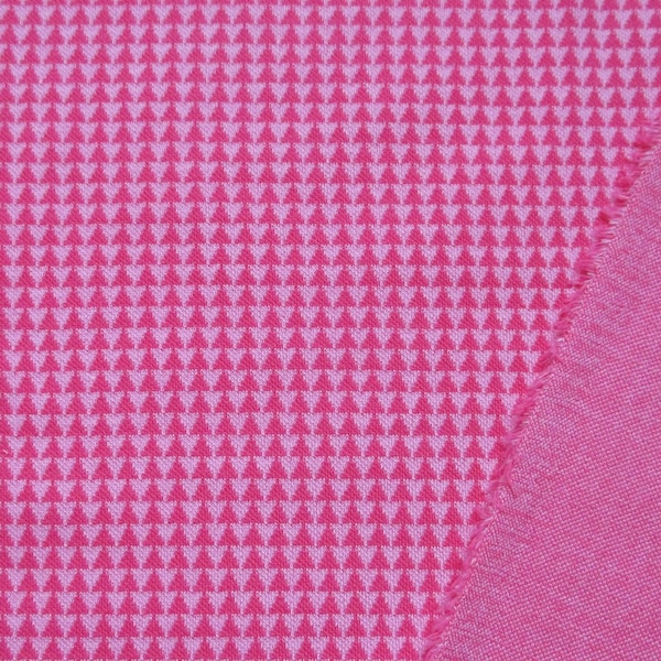 Jacquard Jersey GUNDA Dreiecke rosa/pink, Strickjersey