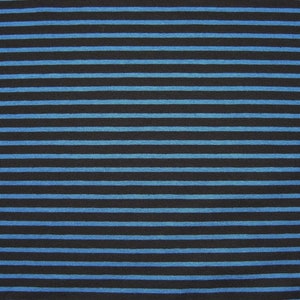 Jersey CAMBUS Streifen schwarz/blau 0,5m Bild 3