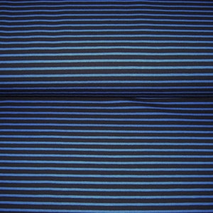 Jersey CAMBUS Streifen schwarz/blau 0,5m Bild 1