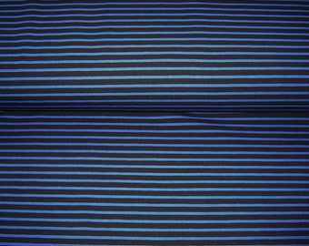 Jersey CAMBUS Streifen schwarz/blau 0,5m