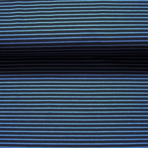 Jersey CAMBUS Streifen schwarz/blau 0,5m Bild 2