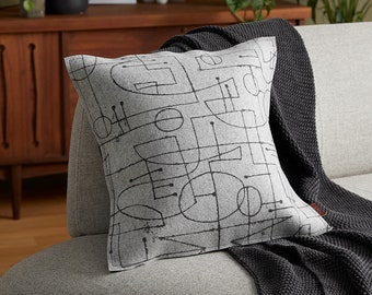 Modern pillow cushion, 100% merino wool felt, eco-friendly, practical art for your living room