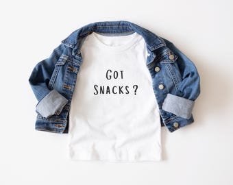 Chemise Got Snacks, chemise collations pour tout-petits, chemise collations drôles, chemise drôle pour tout-petits, chemise collations, chemise drôle pour enfants