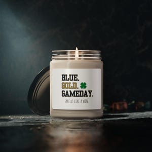 ND Fan Candle, Notre Dame Fan Candle, Smells like a win candle, Notre Dame Fan Gift, ND Fan Gift, Scented Soy Candle