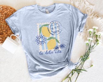 La Dolce Vita Shirt, italienisches Sommer-T-Shirt, italienisches Vintage-inspiriertes T-Shirt, Italien-T-Shirt, Sommer-T-Shirt