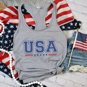 USA Racerback Tank Top, 4th of July Tank Top, USA Tank Top, America Tank Top, USA Shirt, 4th of July Shirt, Independence Day Tank Top