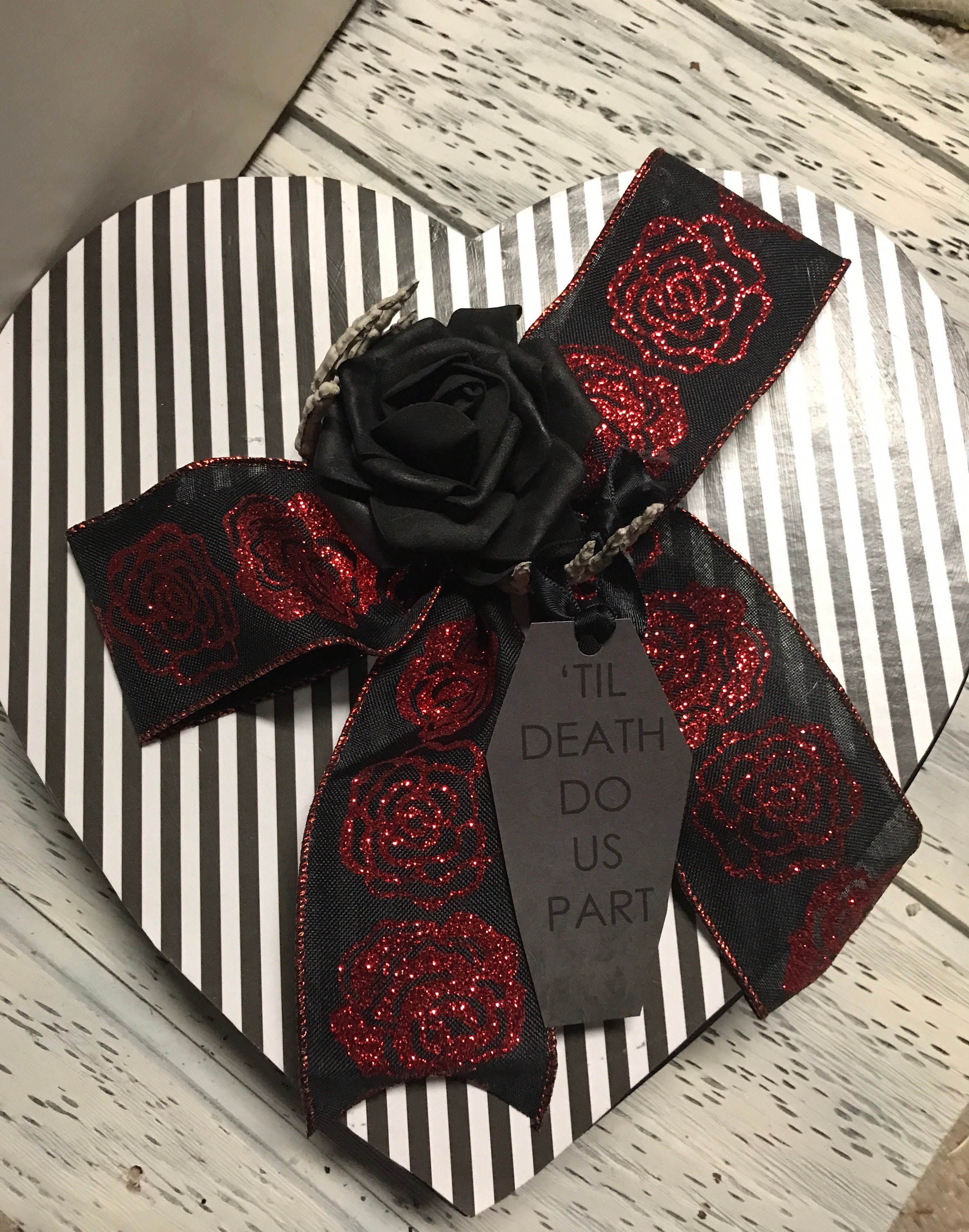 Gothic Heart Shaped Gift Box 12 Gothic Valentines Gift | Etsy