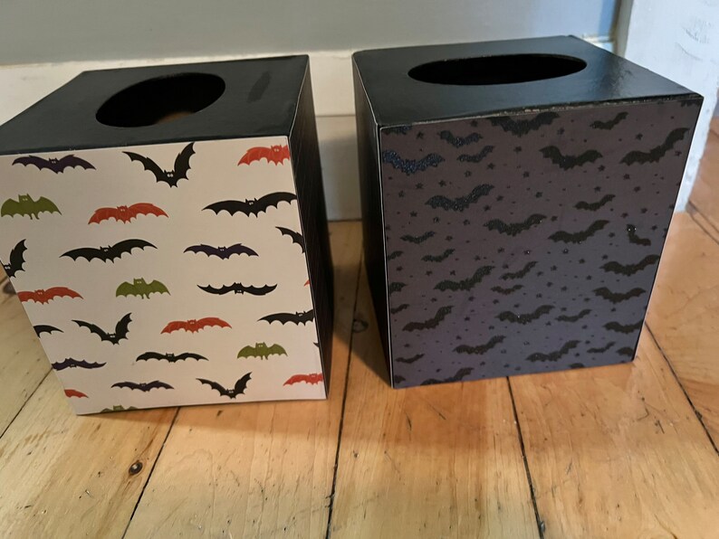 Gothic Bat Tissue Box Cover, Sold Separately, Black Tissue Box Cover ...