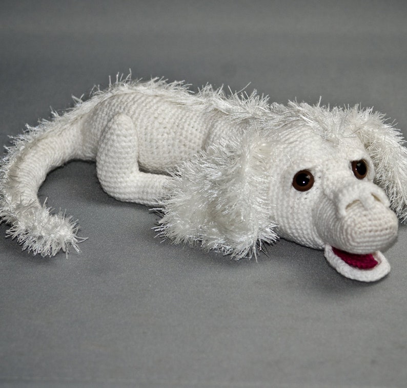 Amigurumi crochet pattern for Falkor inspired luck dragon. Instruction's written in English only PATTERN ONLY 画像 1