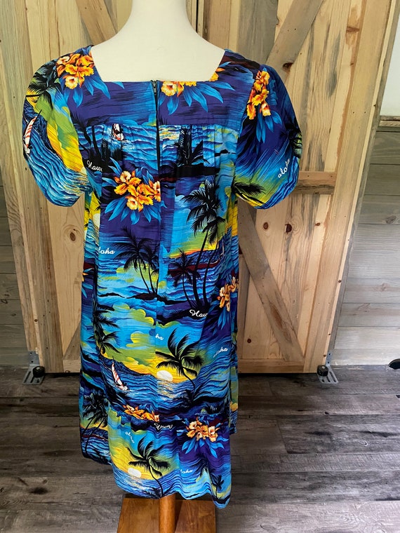 Vintage 1980s Aloha Mo'i Hawaii Tropical Dress - image 5