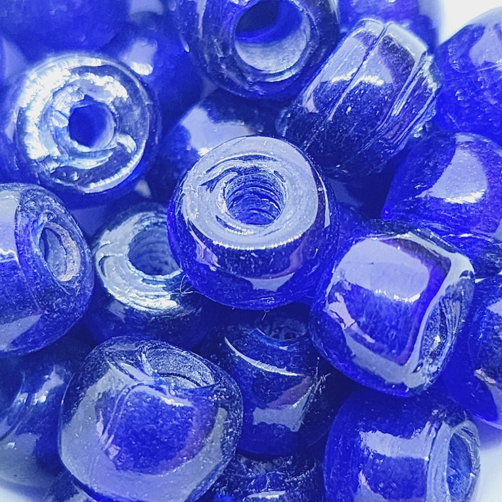 Blue Cloud Opaque Plastic Pony Beads 6 x 9mm, 500 beads