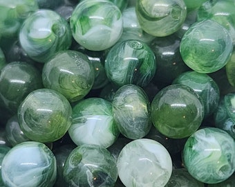 8mm Round Gemstone Look Beads (50) - Jade