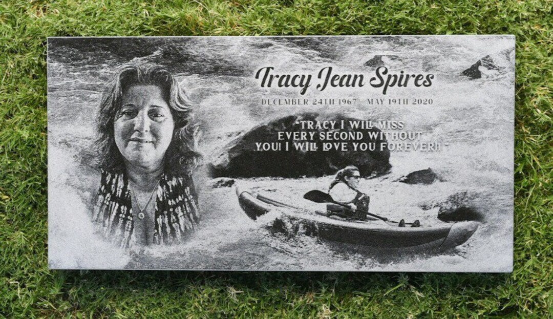 Custom Headstones 24x12x3 With 2 Personal Photos, Personalized