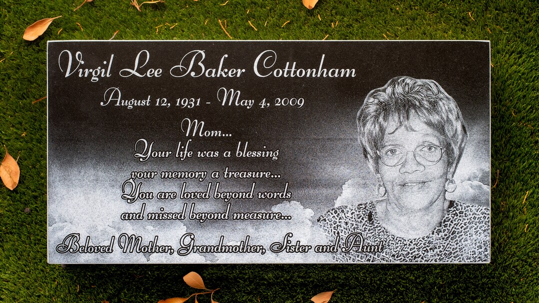 Custom Headstones 24x12x4, Personalized Headstones, Headstones for