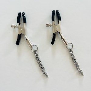 Chain Drop Nipple Clamps | Handmade Chainmail, Stainless Steel