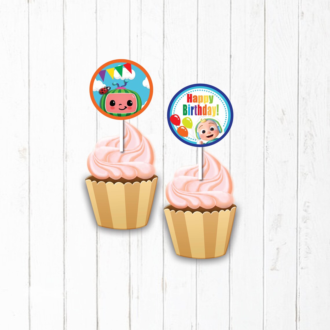 Cocomelon Cupcake Toppers Printable Cupcake Toppers | Etsy