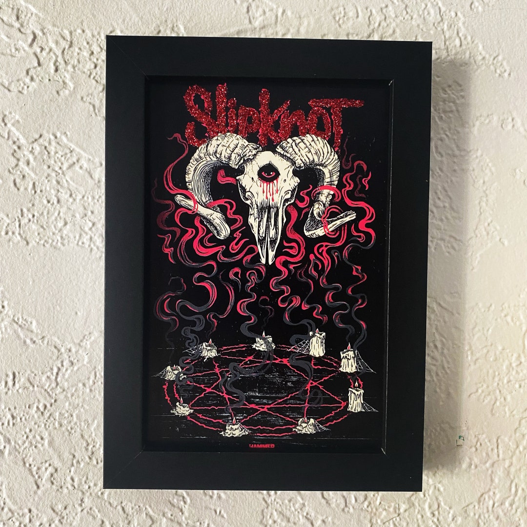 Slipknot Embellished Art Wood Frame Etsy