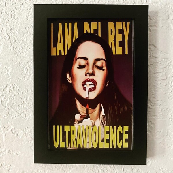 Lana Del Rey Ultraviolence -  Embellished Art - Wood Frame
