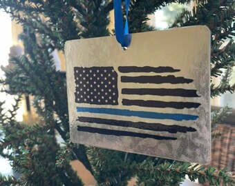 Thin Blue Line Ornament