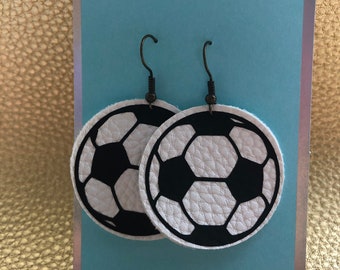Soccer ball earrings