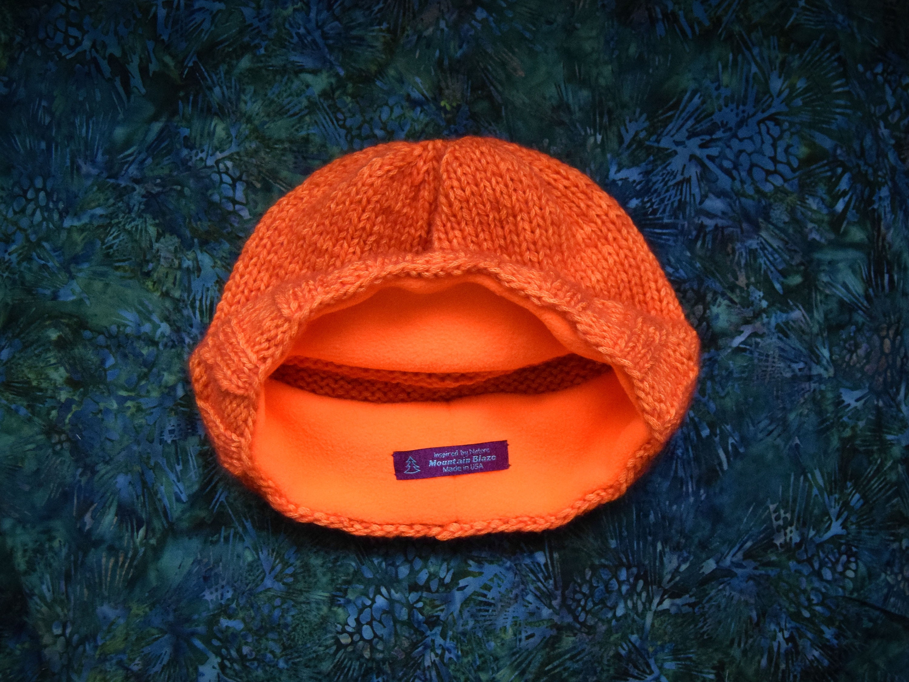 Maine 3 Season Brim-lined Blaze Orange Merino Wool Blend Hunting Hat  Fleece-lined Brim Hand Knit by Mountainblaze - Etsy