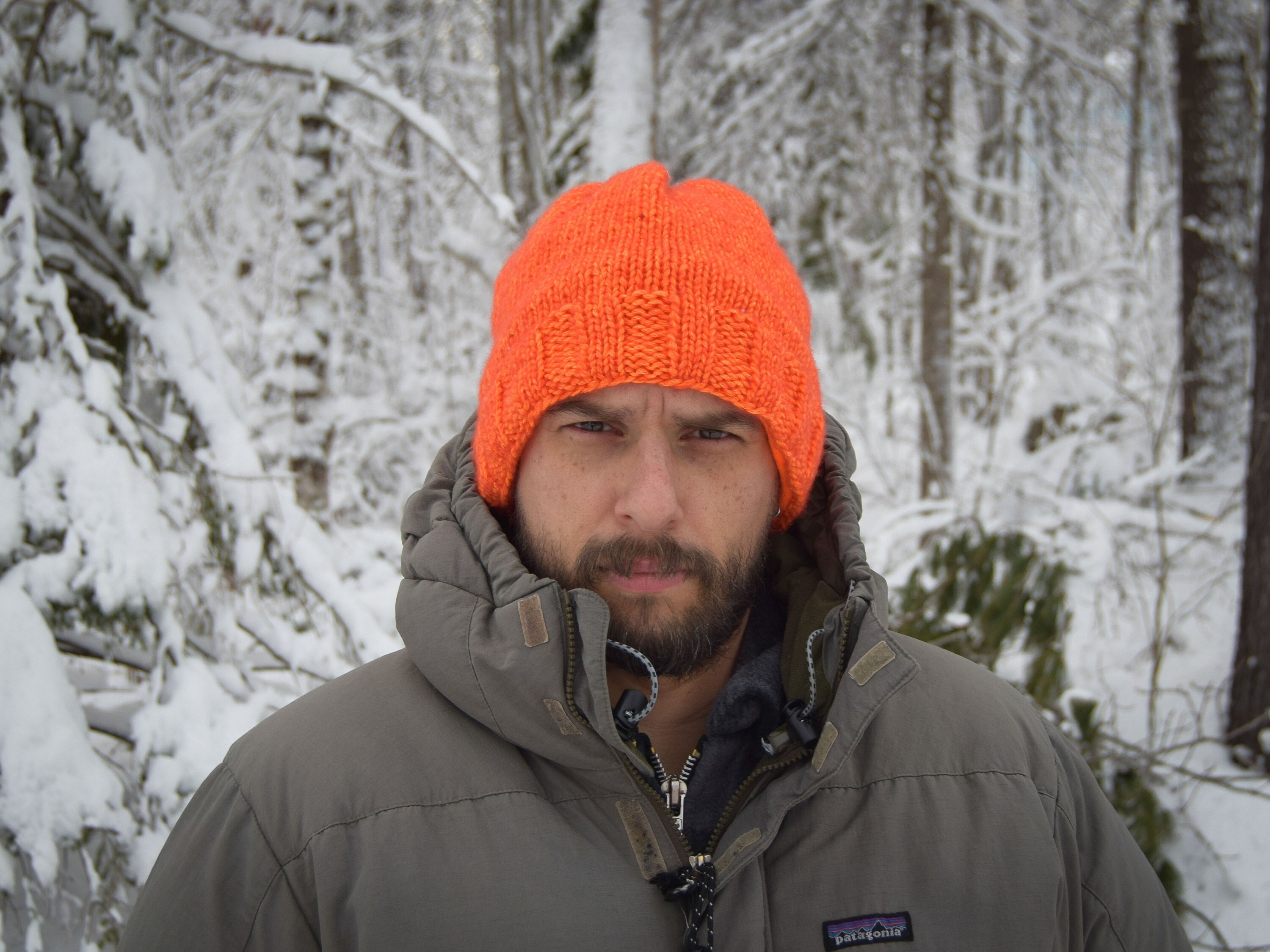 Maine 3 Season Brim-lined Blaze Orange Merino Wool Blend Hunting Hat  Fleece-lined Brim Hand Knit by Mountainblaze - Etsy