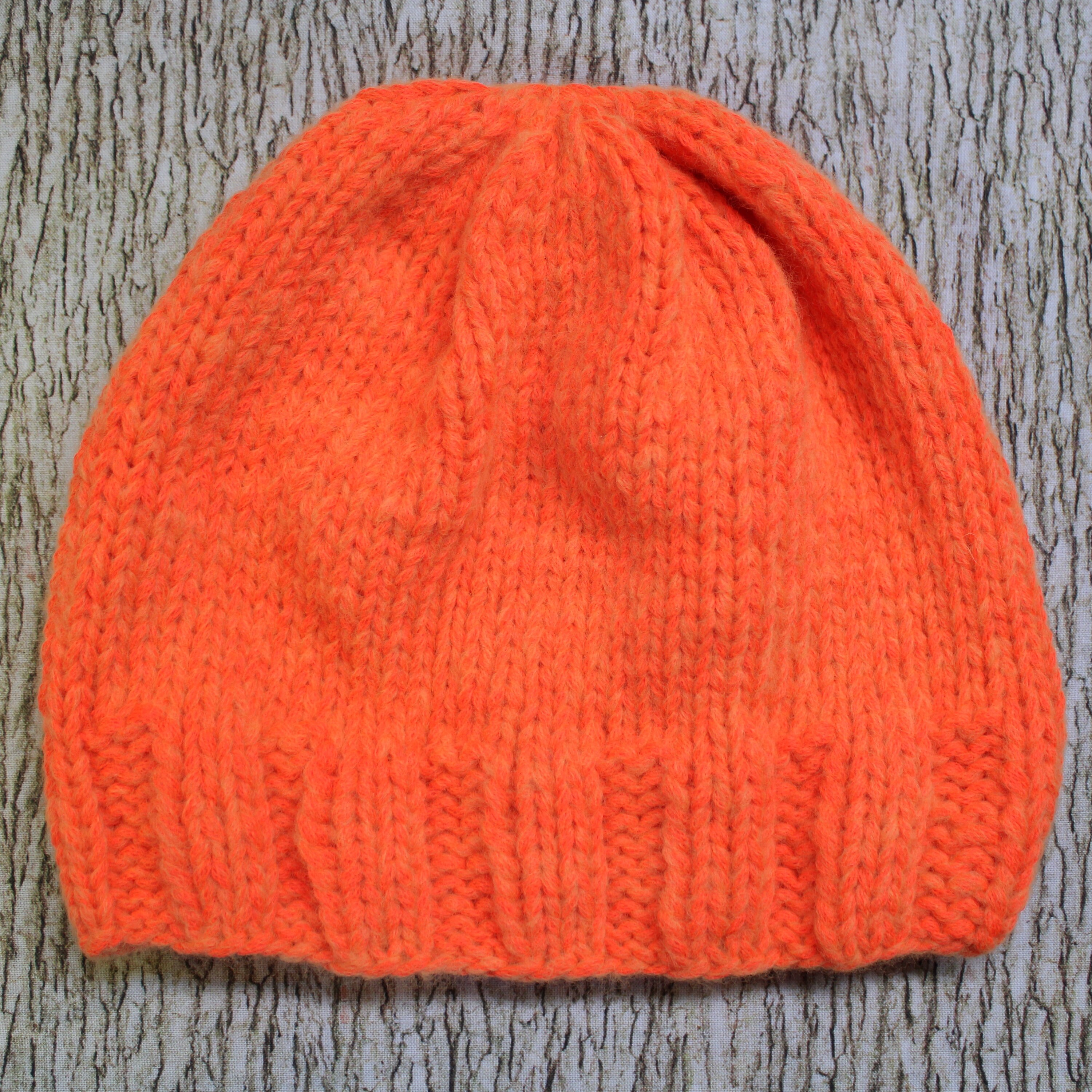 Halloween Blaze ORANGE and BLACK Wool Hat Super Stretchy Knitted Wint –  Humphrey's Handmade